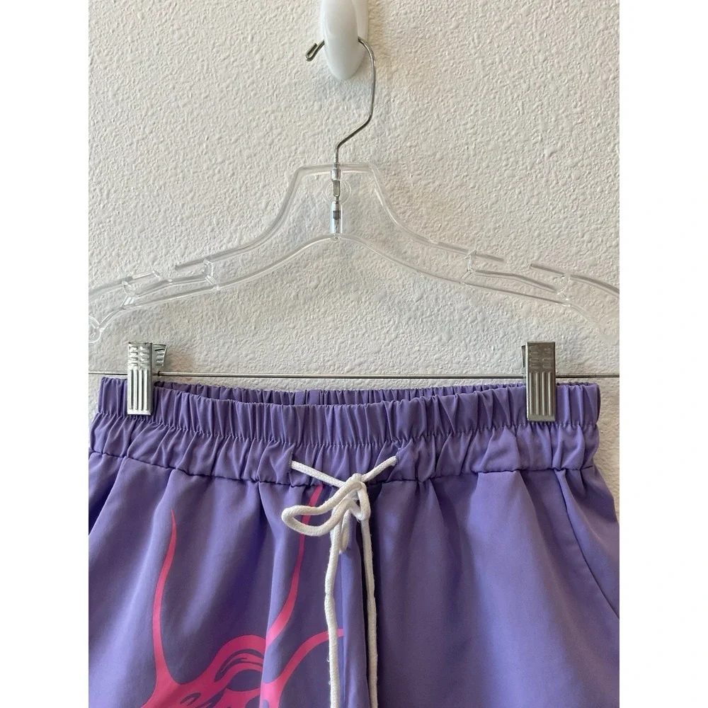 ROMWE Prep Guys Pink, White & Blue Drawstring Shorts (S)